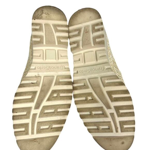 Franco Sarto Carney3 Tan Raffia Double Tassel Lug Bottom Loafers Size 8 - Picture 8 of 8